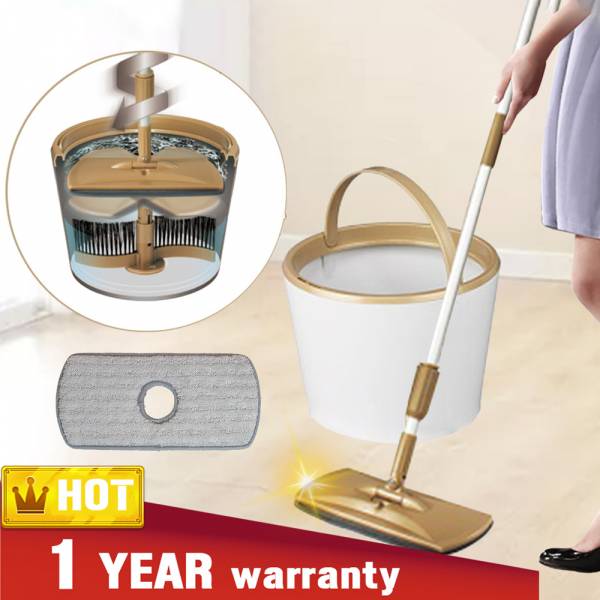 SupaMop S800 Hand Press Flat Spin Mop Set